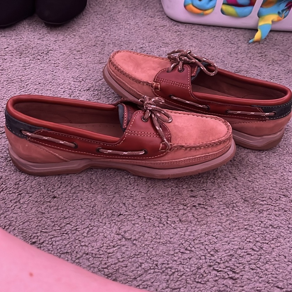 Sebago Docksides - Classic Brown Leather Boat Shoes - Size 7 M - Picture 6 of 6